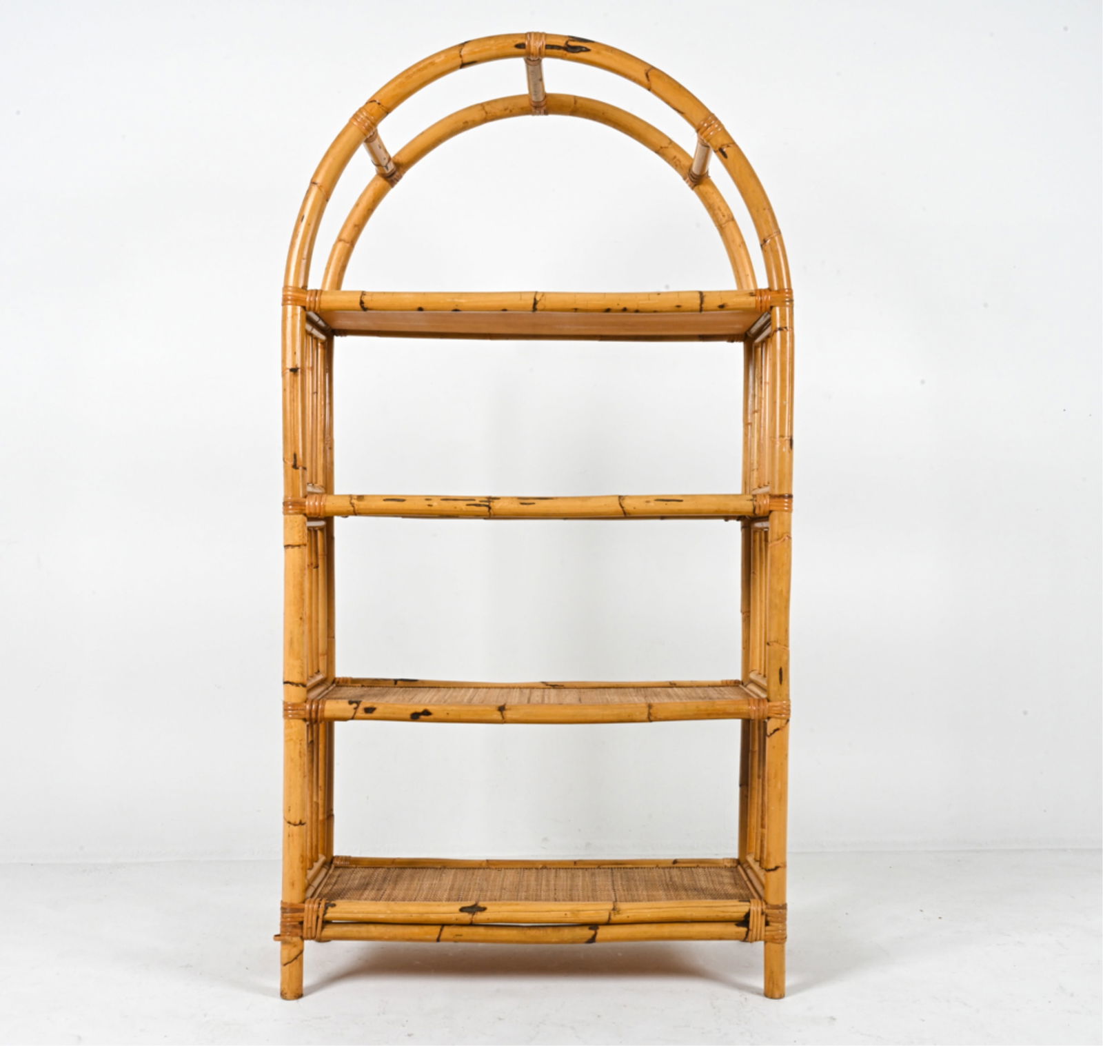 ATTR. DUX SWEDISH RATTAN ARCHED ETAGERE (1 of 18)