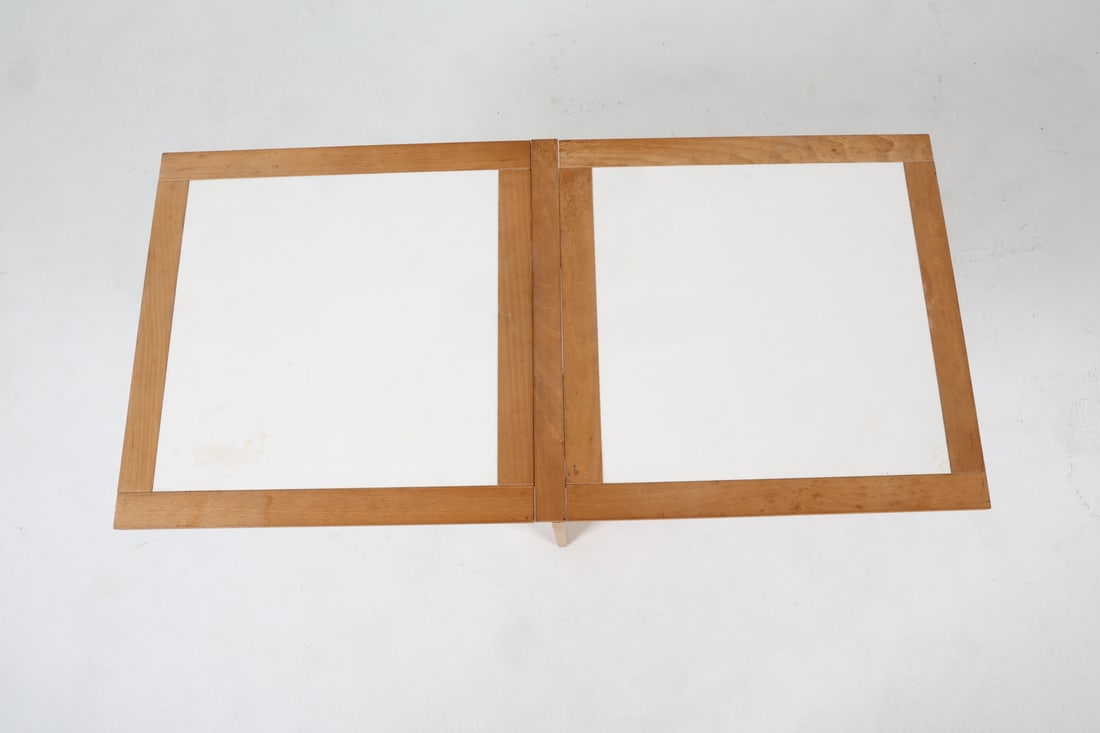 ARNE ROBBERT FOLDING BEECH SIDE TABLE C. 1980S - 9