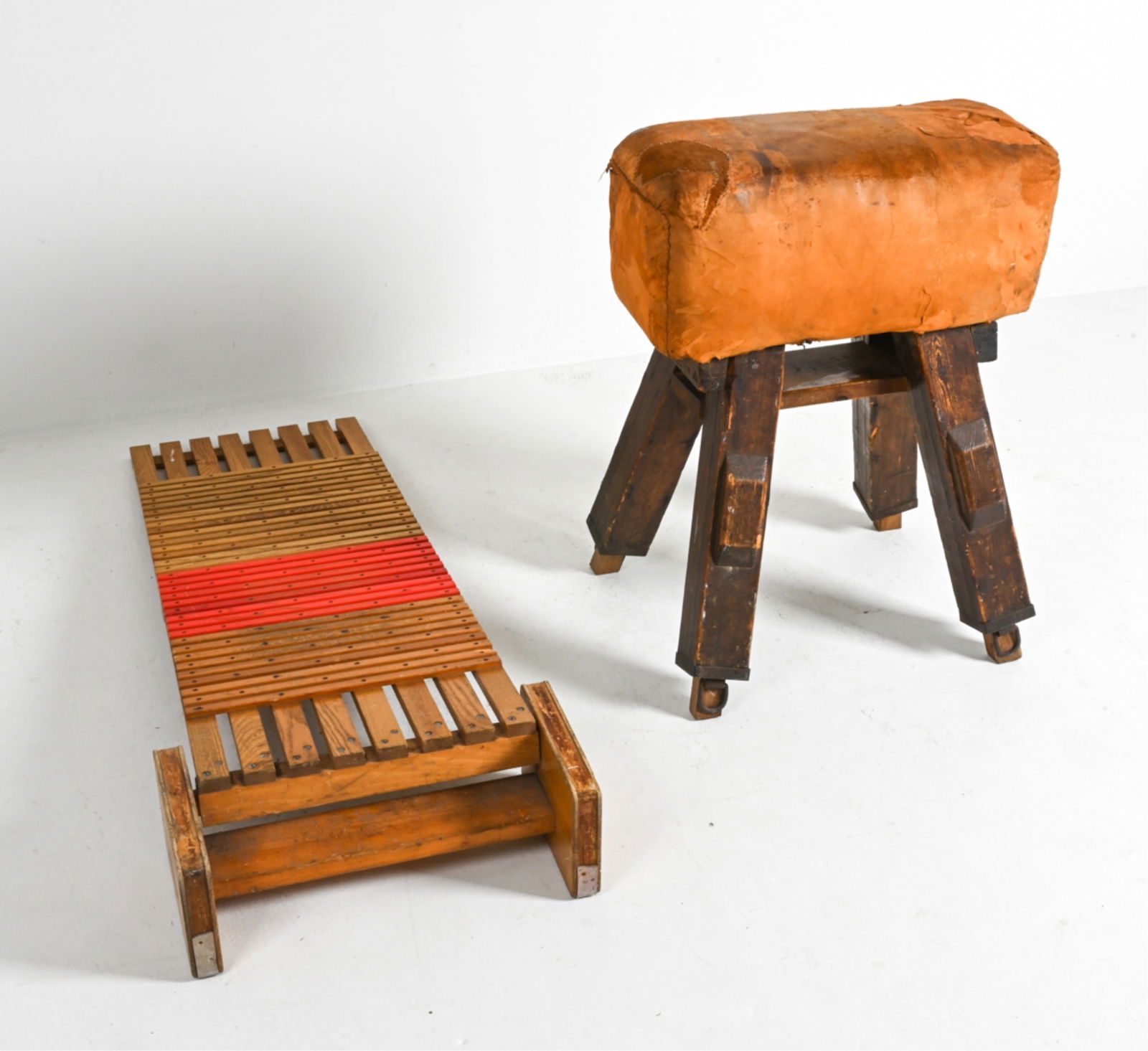 OAK GYMNASTICS POMMEL HORSE AND SPRINGBOARD (1 of 19)