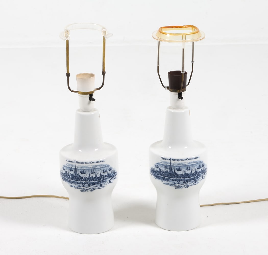 PAIR OF FOG & MORUP FOR ROYAL COPENHAGEN LAMPS (1 of 13)