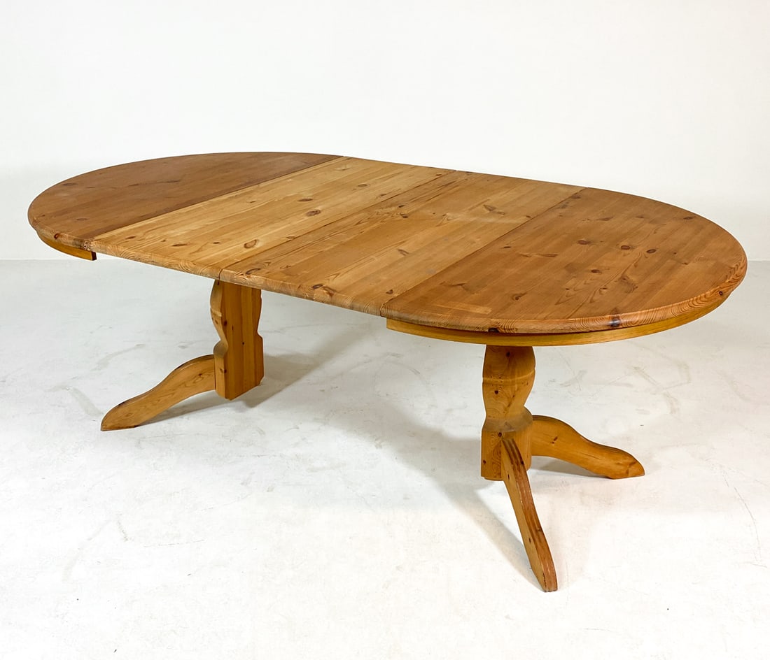 SWEDISH PINE EXPANDING DINING TABLE C. 1970S (1 of 16)
