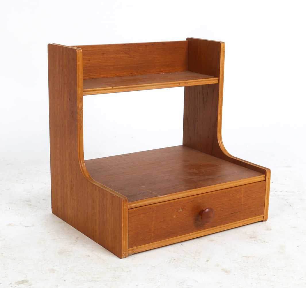 DANISH TEAK FLOATING NIGHTSTAND C. 1960S (1 of 16)