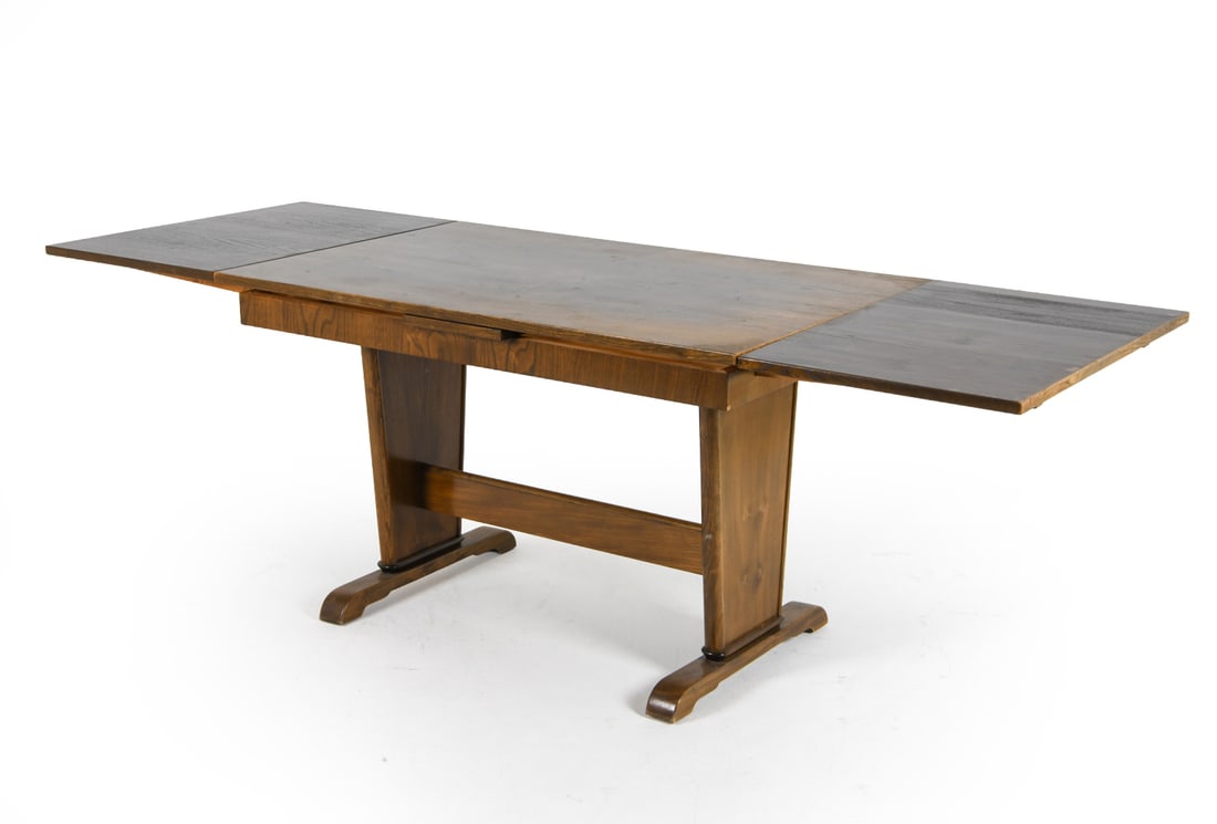 STYLE OF AXEL LARSSON SWEDISH ELM DINING TABLE (1 of 13)