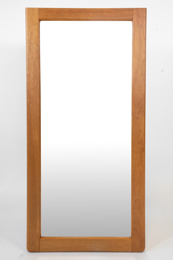 CFC SILKEBORG DANISH BEECH WALL MIRROR C. 1970S (1 of 11)
