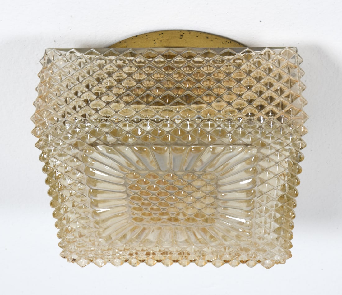 ATTR. EICHLER DANISH GLASS CEILING LIGHT C. 1960S (1 of 10)