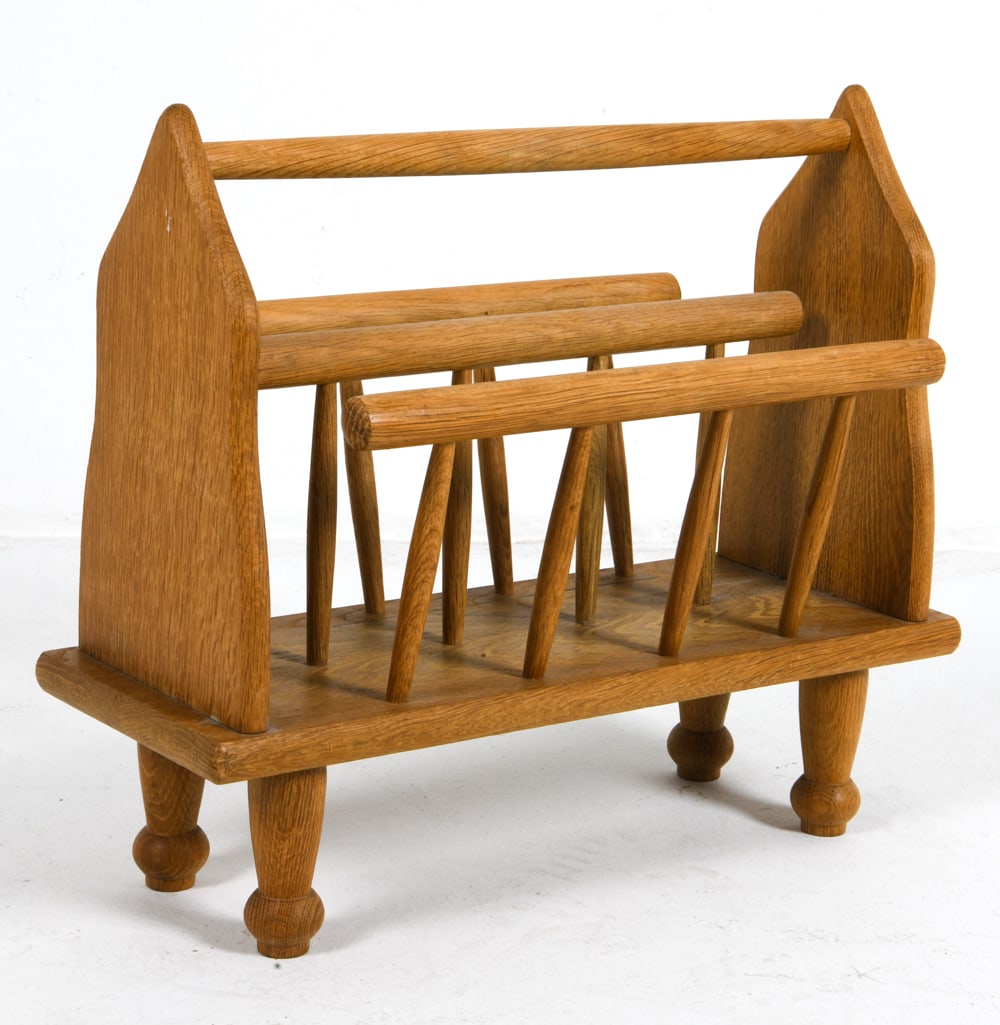 DANISH OAK MAGAZINE RACK C. 1970S (1 of 9)