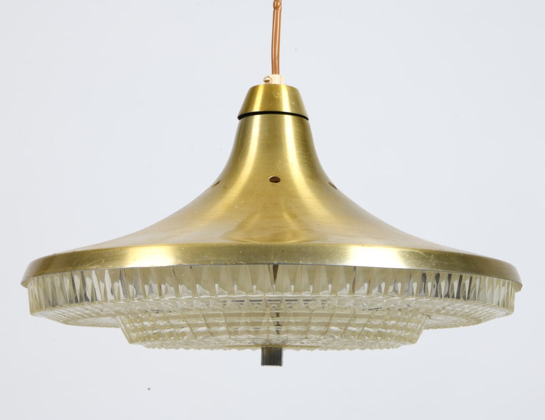 DANISH BRASS PENDANT LIGHT C. 1960S (1 of 6)
