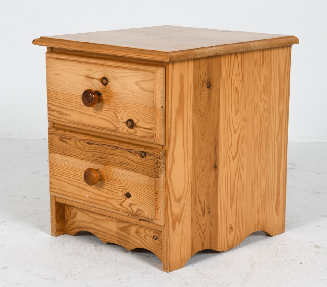 SWEDISH PINE NIGHT STAND C. 1970S (1 of 13)