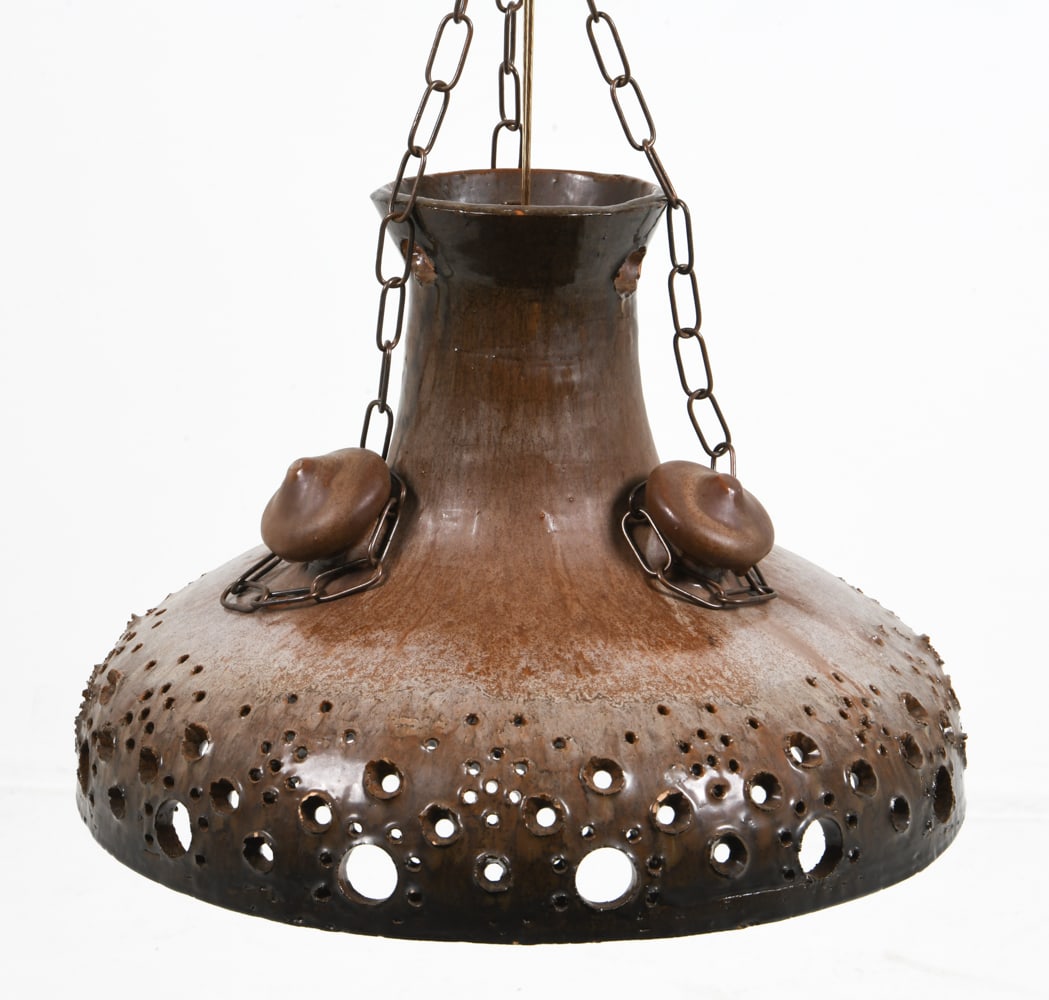 DANISH STUDIO CERAMIC PENDANT LIGHT C. 1970S (1 of 8)