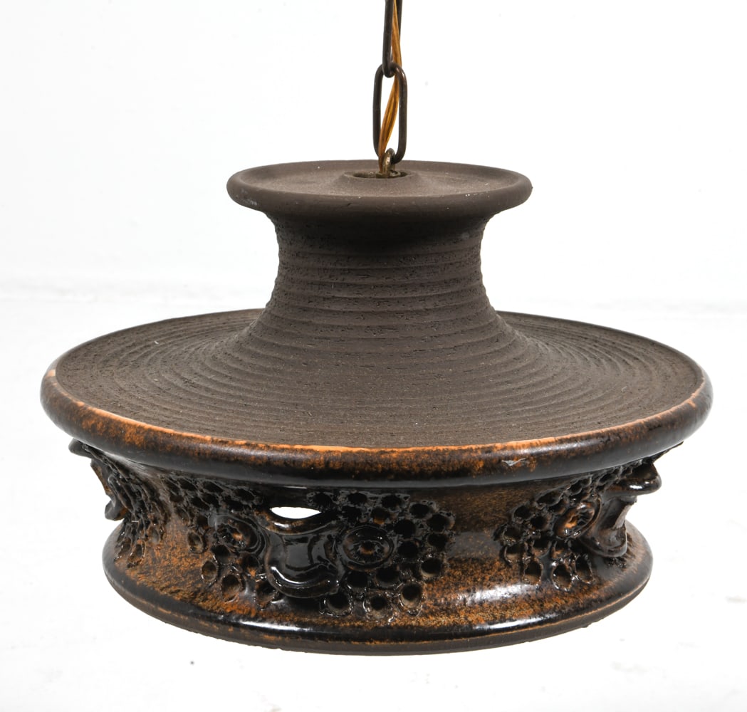 DANISH STUDIO CERAMIC PENDANT LIGHT C. 1970S (1 of 9)