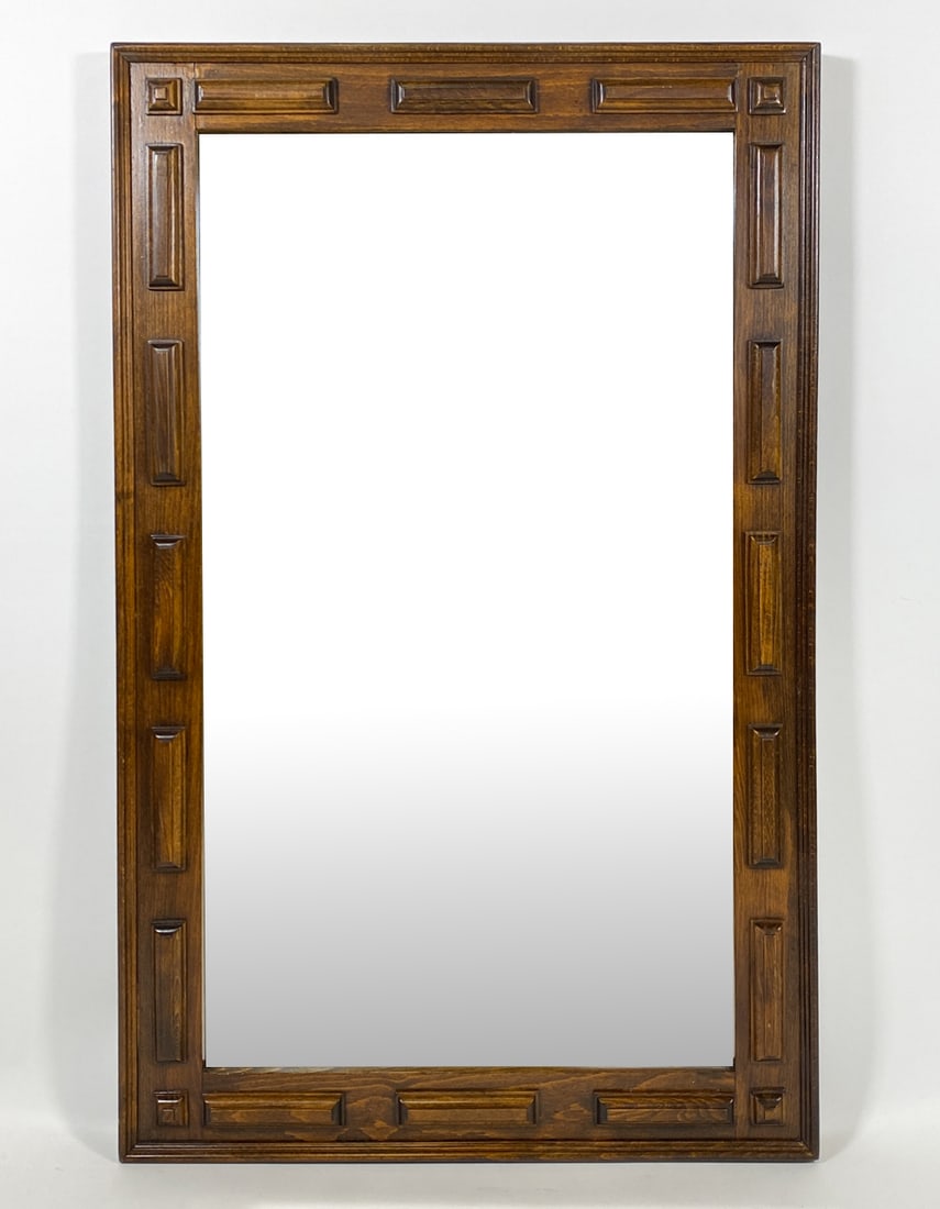 DANISH BEECH WALL MIRROR C. 1960S (1 of 12)