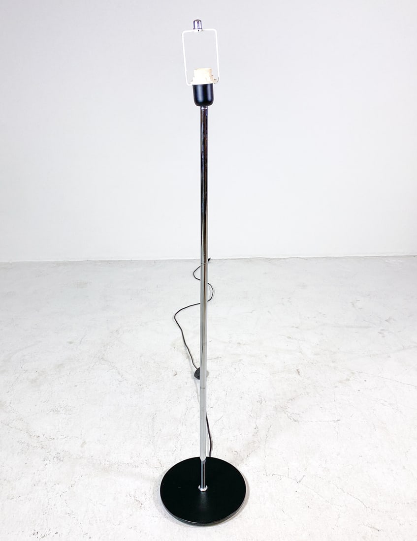 DANISH CHROME STEEL FLOOR LAMP C. 1980S (1 of 14)