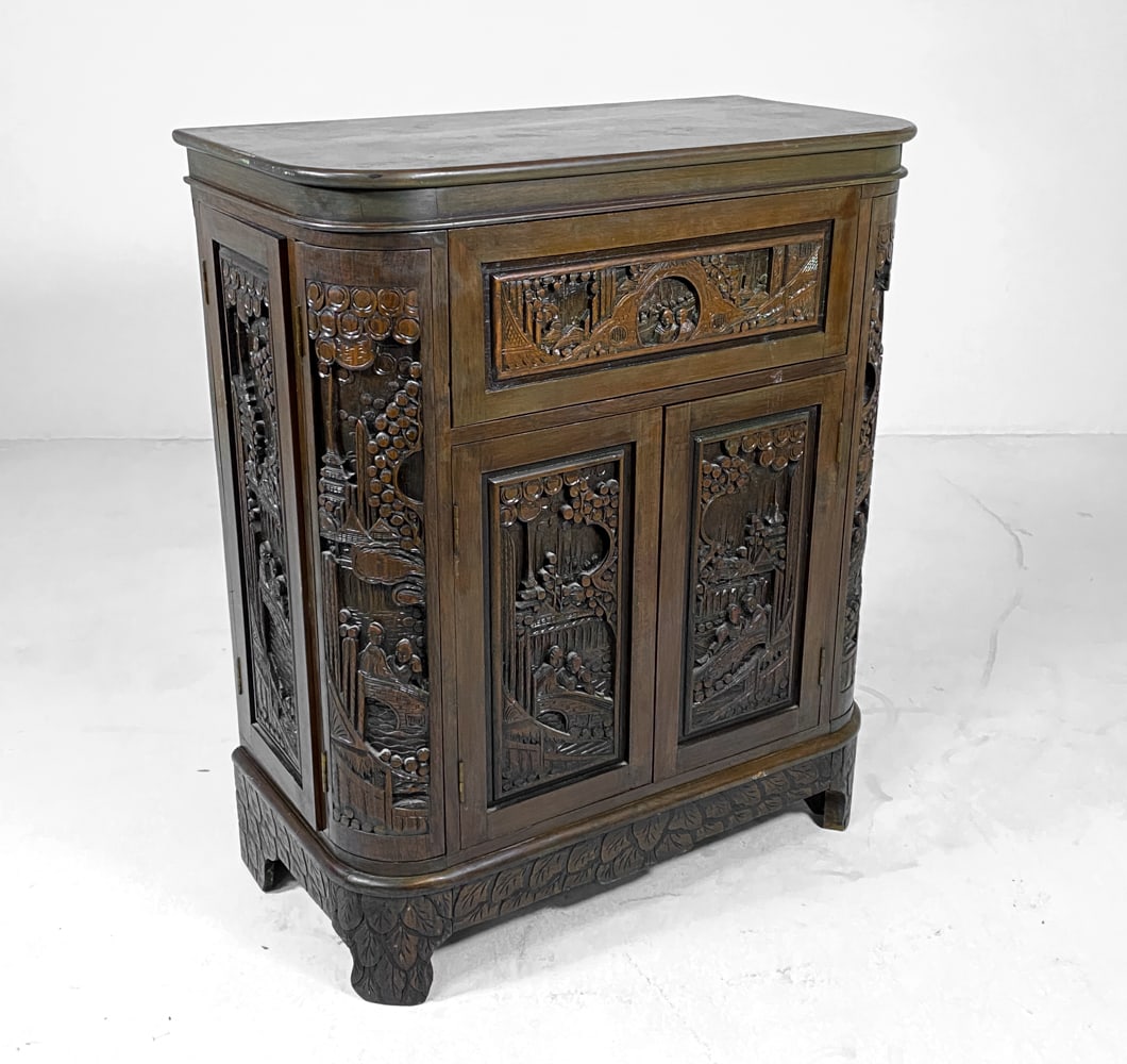 GEORGE ZEE & CO STYLE MAHOGANY DRY BAR C. 1960S (1 of 20)