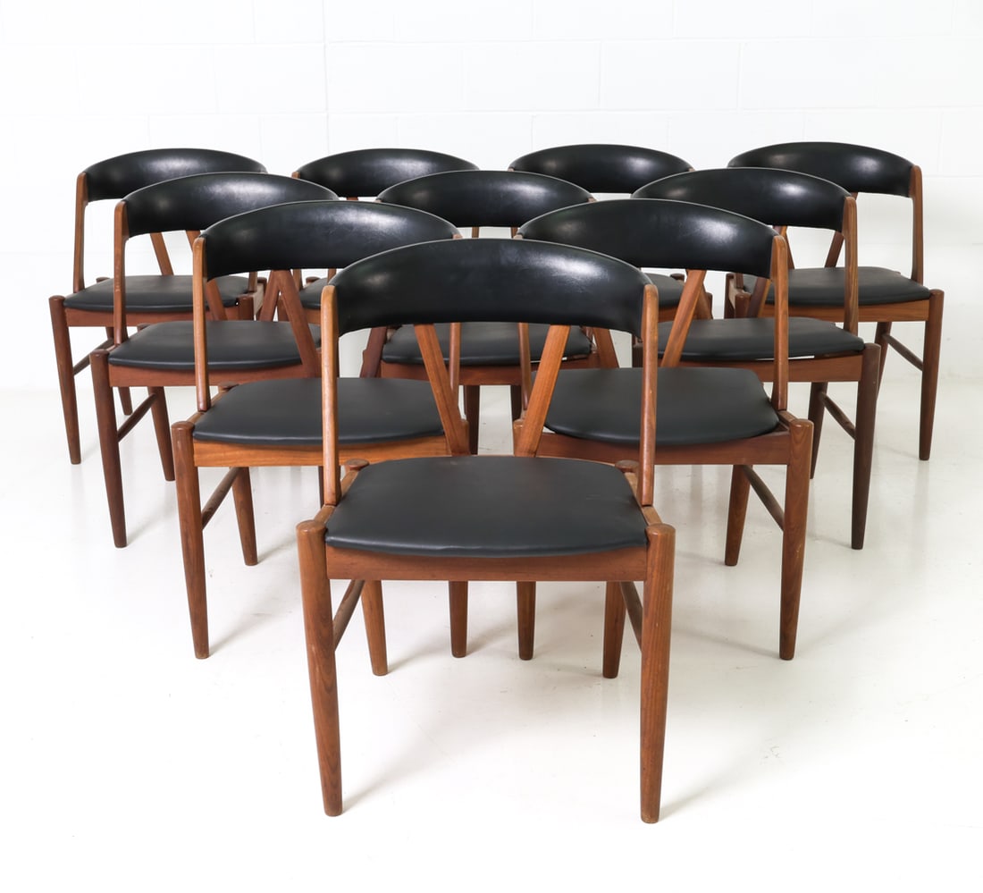 (10) KRISTIANSEN STYLE DANISH BEECH DINING CHAIRS (1 of 14)