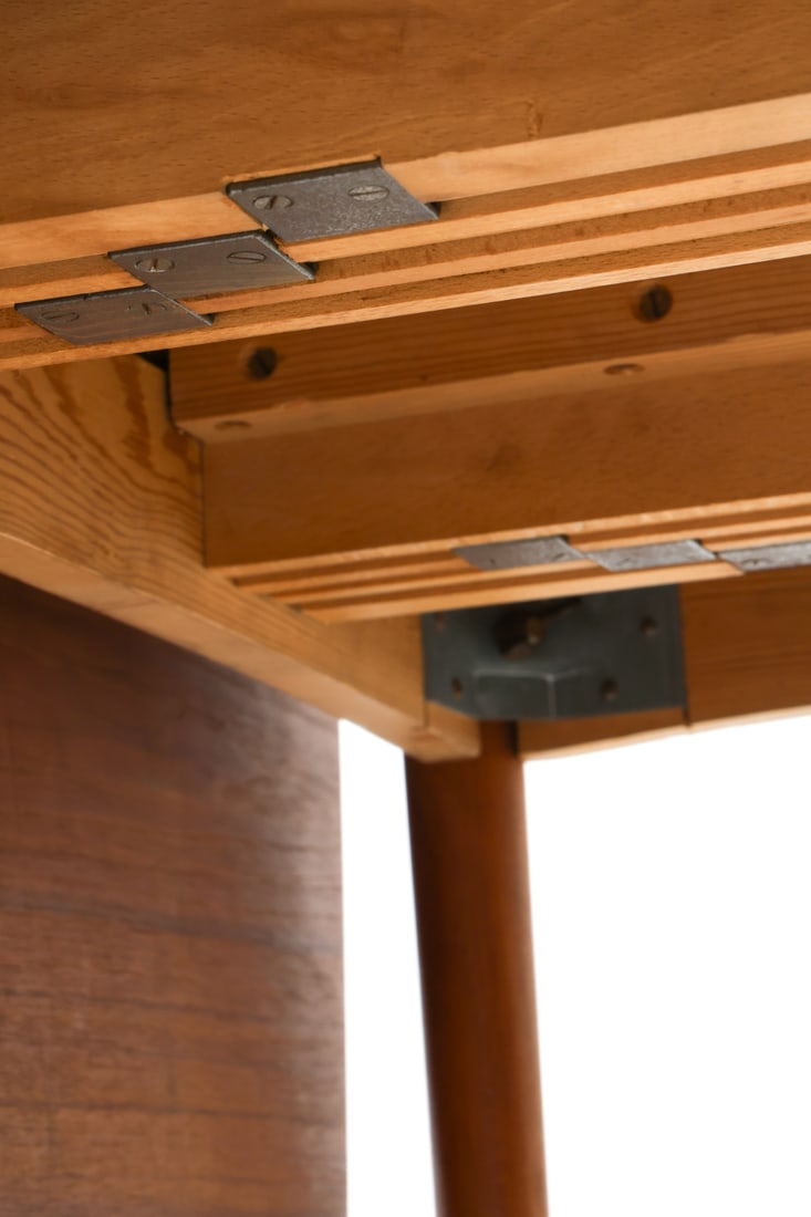 VODDER STYLE DANISH TEAK EXTENDING DINING TABLE - 19