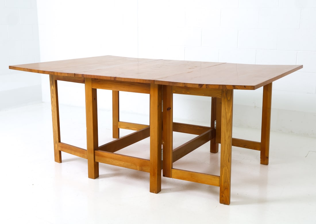 MATHSSON STYLE SWEDISH PINE EXTENDING DINING TABLE - 3