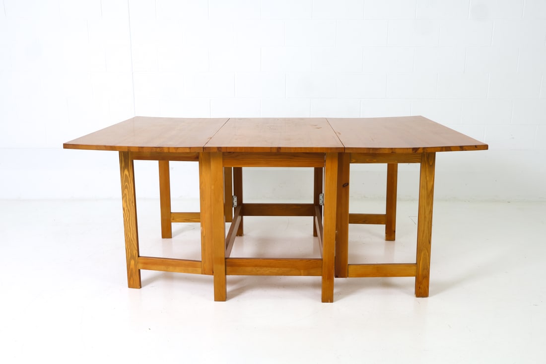MATHSSON STYLE SWEDISH PINE EXTENDING DINING TABLE - 4