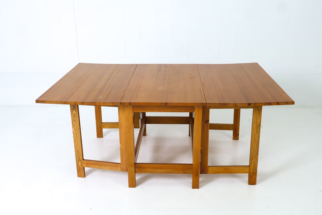 MATHSSON STYLE SWEDISH PINE EXTENDING DINING TABLE - 5