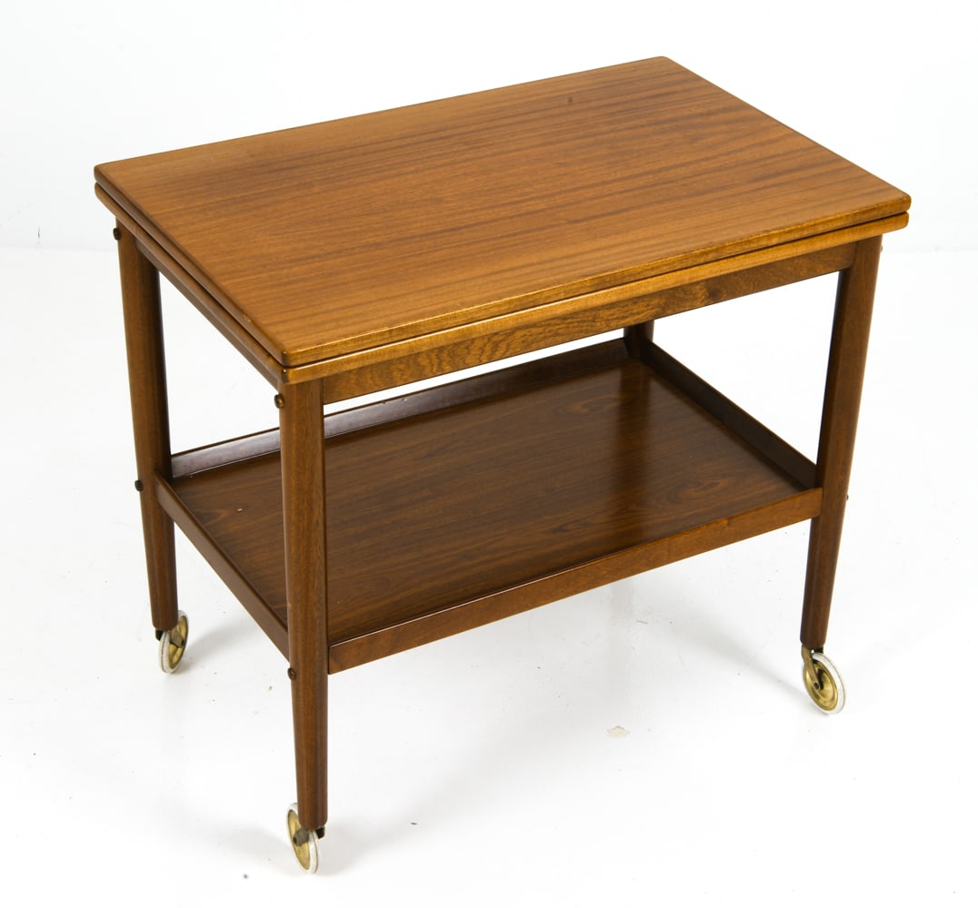 GRETE JALK DANISH TEAK BAR CART C. 1960S (1 of 12)