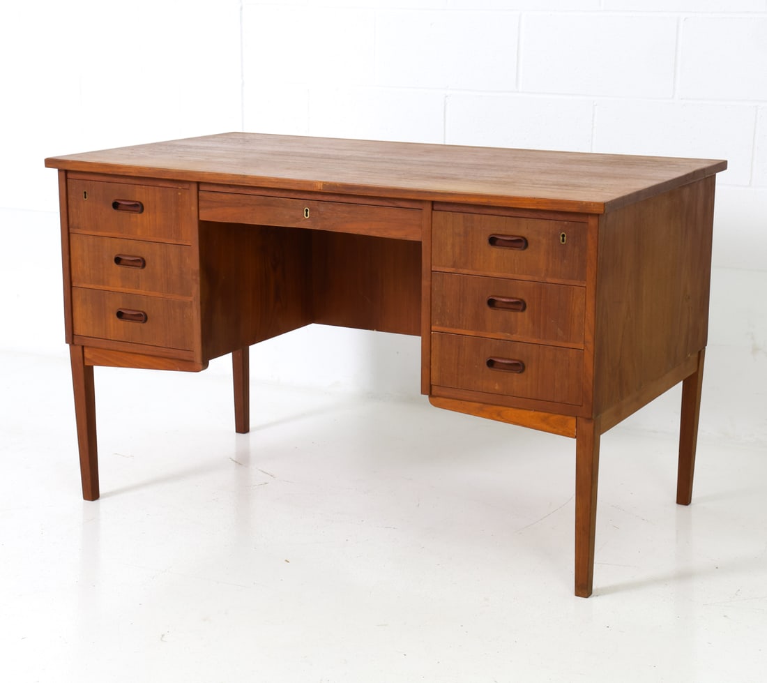 STYLE OF TIBERGAARD DANISH TEAK WRITING DESK 1960S (1 of 17)