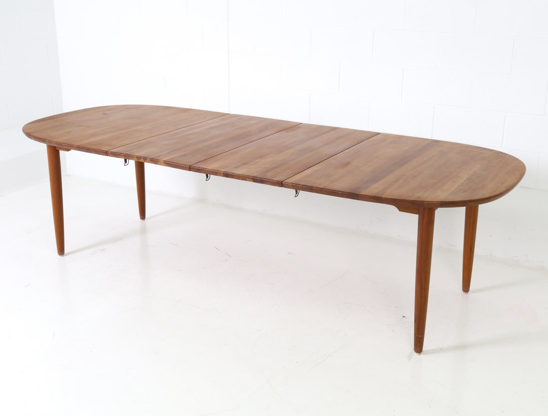 RUBBY DANISH WALNUT EXTENDING DINING TABLE - 2
