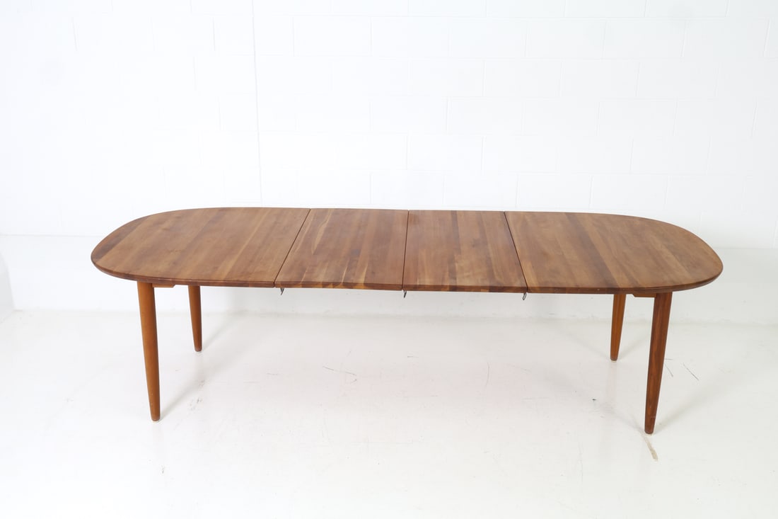 RUBBY DANISH WALNUT EXTENDING DINING TABLE - 5