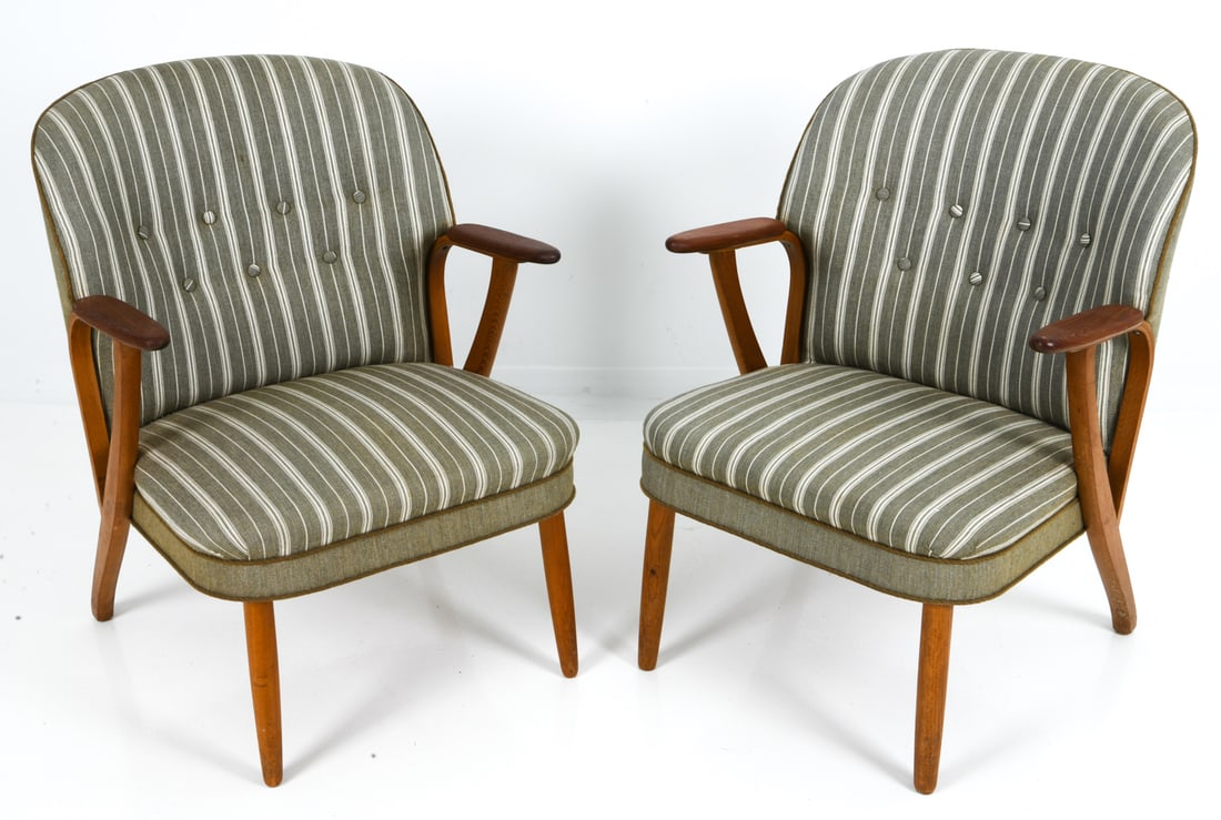 PAIR CHRESTEN BRODERSEN FOR FINDAHLS TEAK CHAIRS (1 of 11)