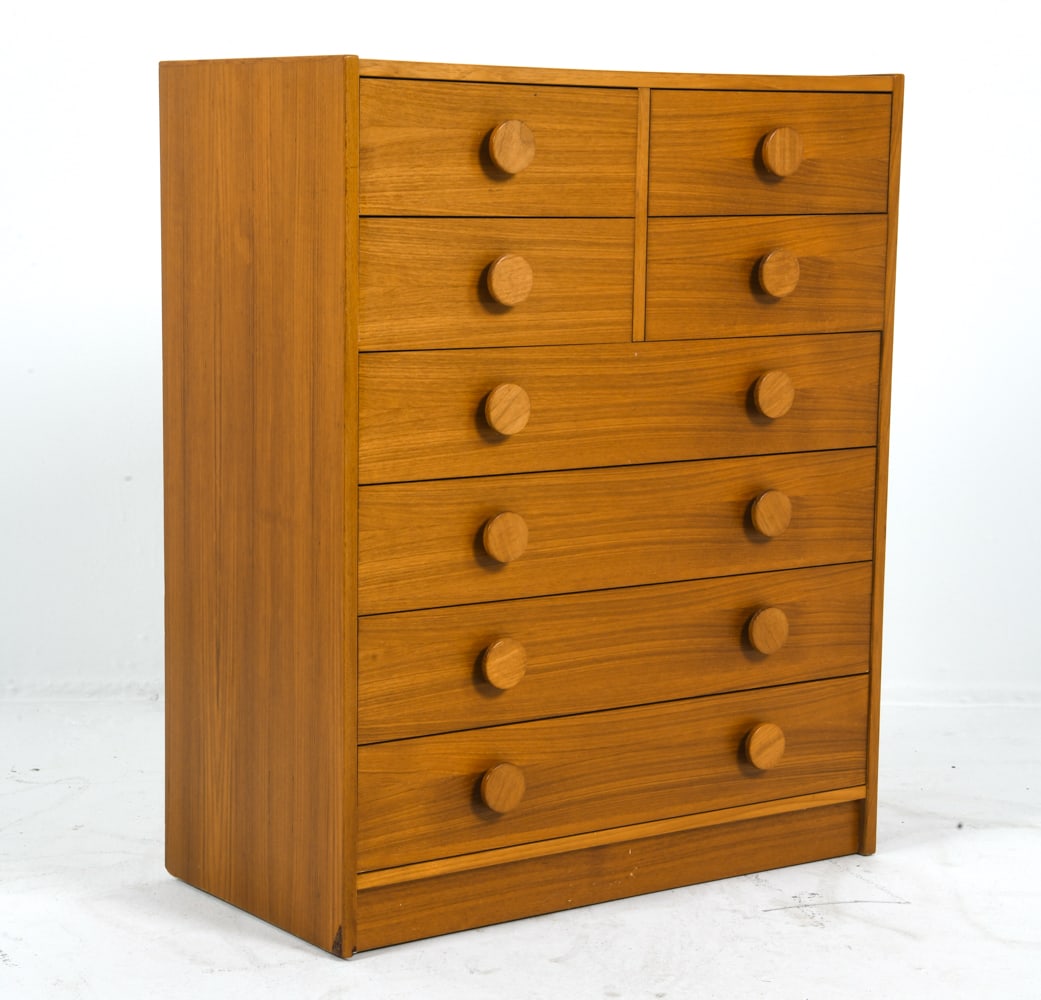 DANISH TEAK CHEST OF DRAWERS C. 1970S (1 of 1)