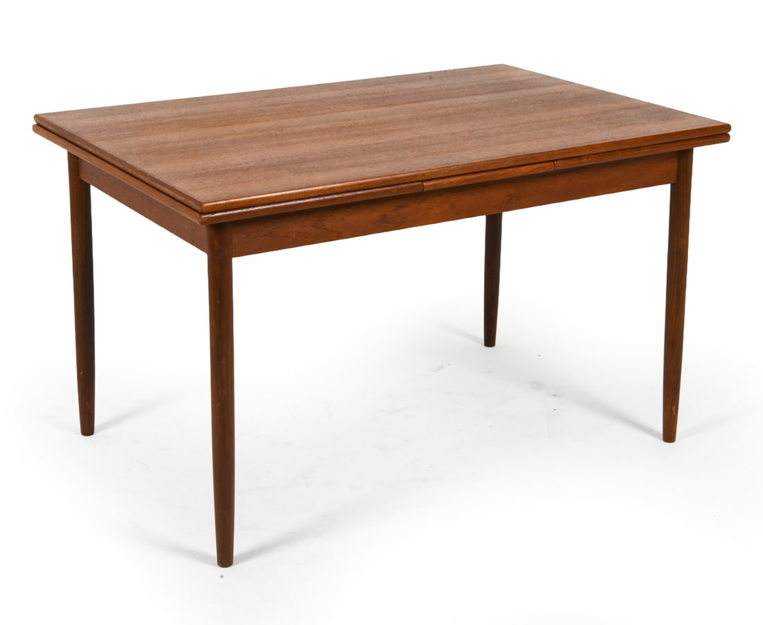 DANISH TEAK EXPANDING DINING TABLE C. 1960S (1 of 1)