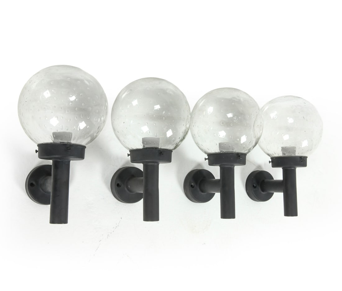 DANISH GLASS GLOBE SCONCE GROUPING C. 1970S (1 of 15)