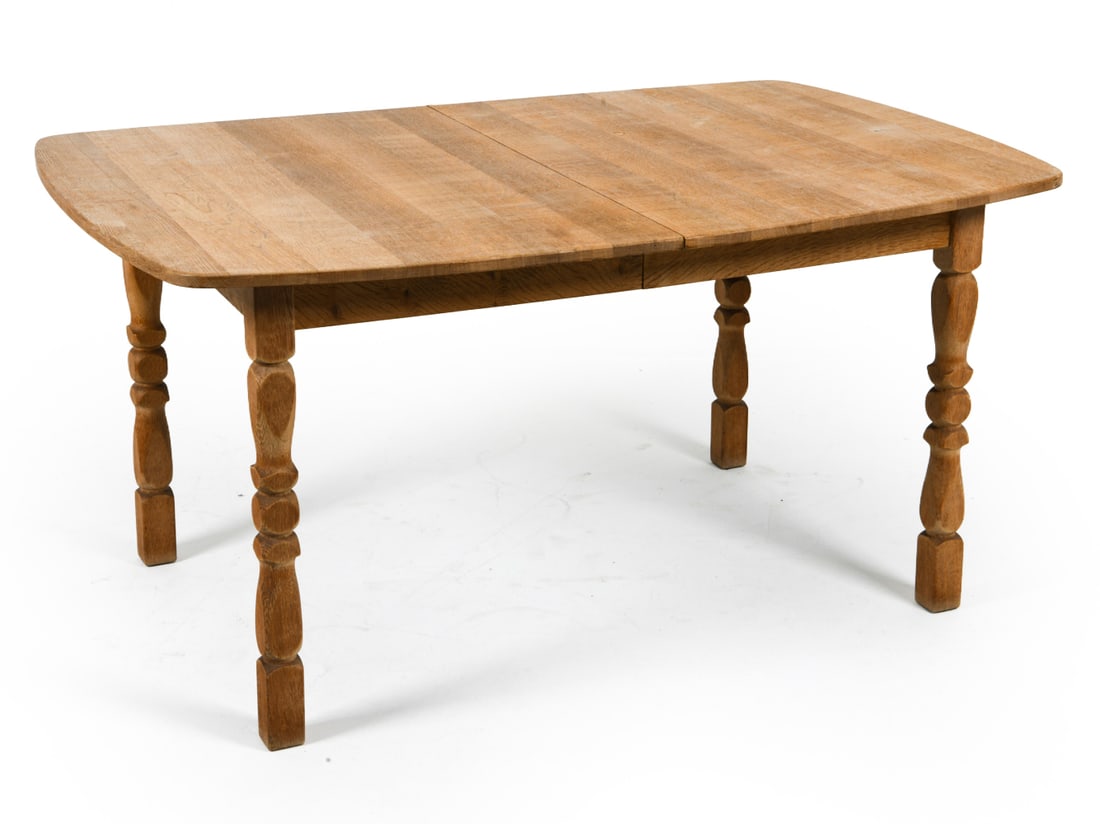 STYLE OF HENNING KJAERNULF OAK DINING TABLE 1970S (1 of 1)