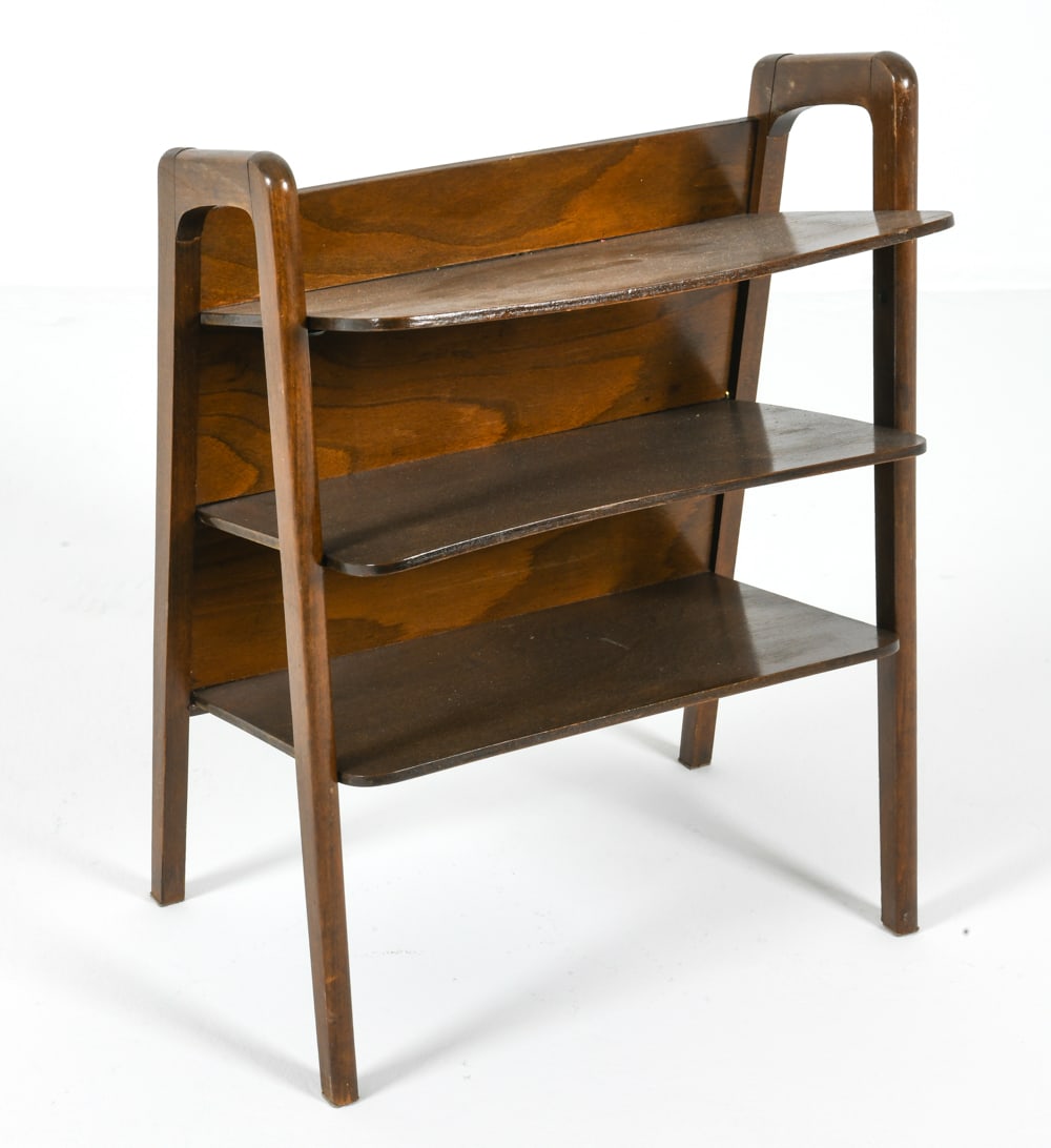 SCANDINAVIAN MAGAZINE RACK SHELF C. 1960S (1 of 11)