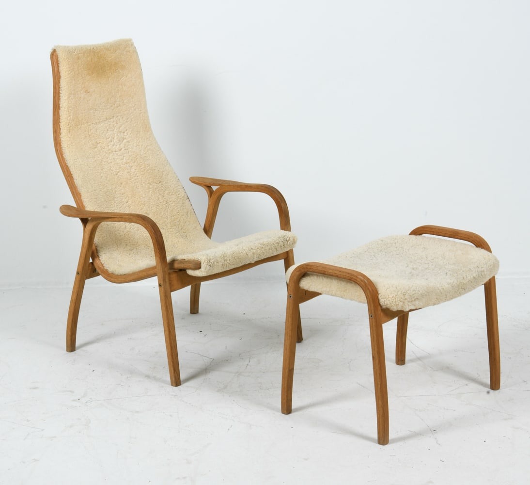 YNGVE EKSTROM "LAMINO" LOUNGE CHAIR & OTTOMAN (1 of 16)