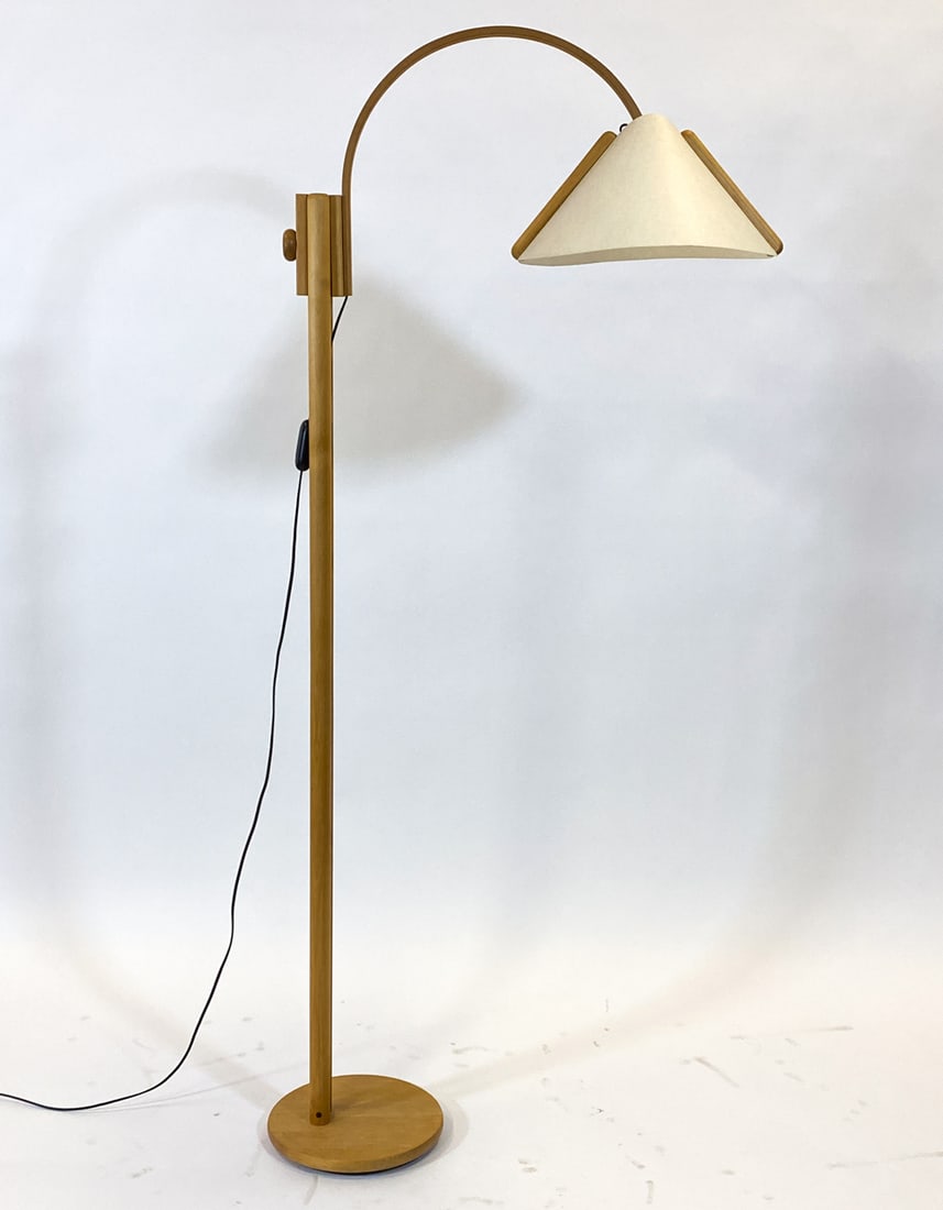 DOMUS DANISH BEECH FLOOR LAMP C. 1970S (1 of 15)