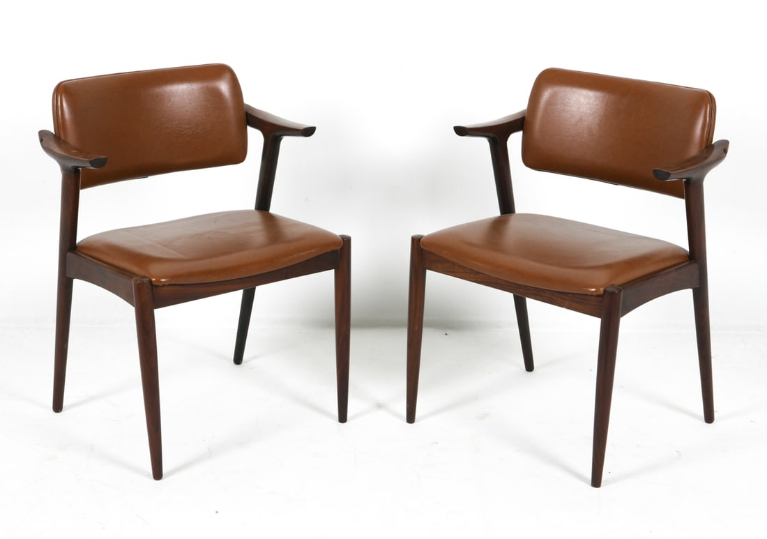PAIR GRAMRODE MOBEL ROSEWOOD ARMCHAIRS 1960S (1 of 1)