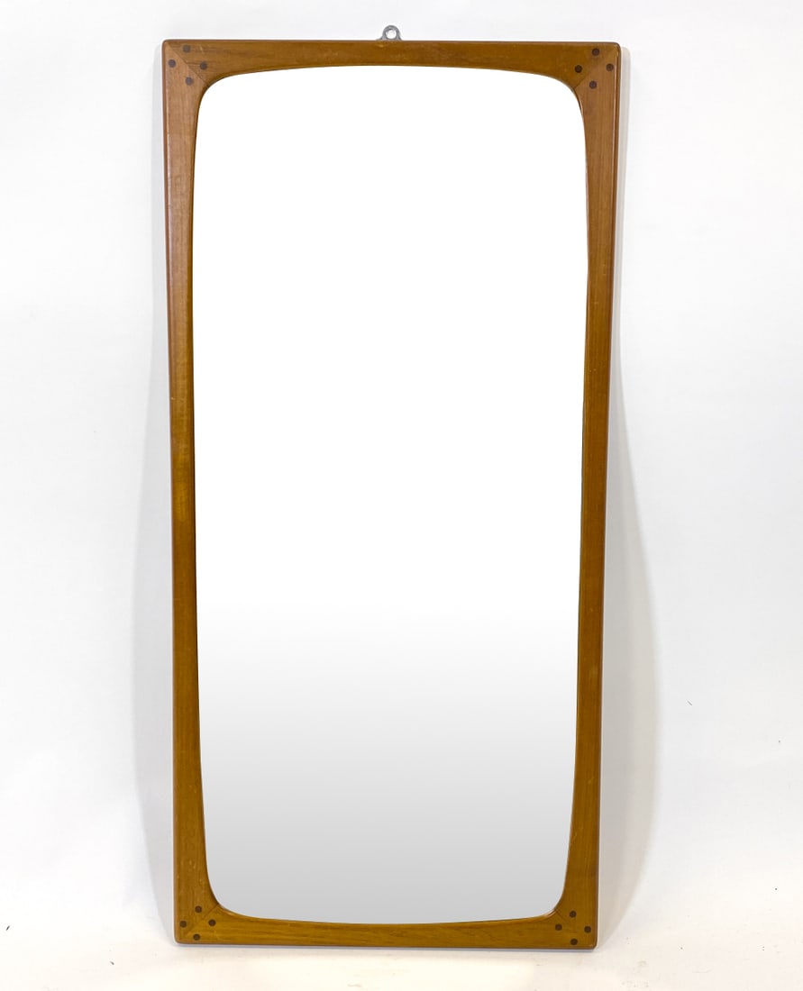 KRYSTAL GLAS DANISH TEAK WALL MIRROR C. 1970S (1 of 1)