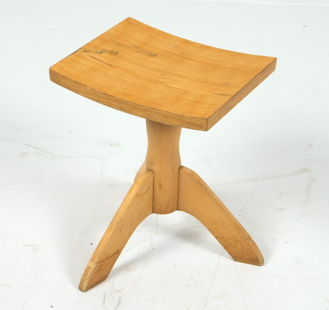 DANISH ELM STOOL C. 1970S (1 of 1)