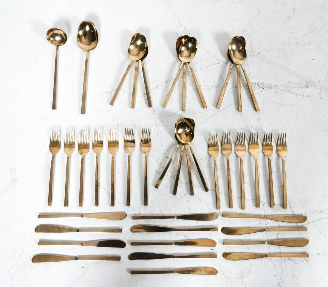 SIGVARD BERNADOTTE 'SCANLINE' BRONZE FLATWARE (1 of 15)
