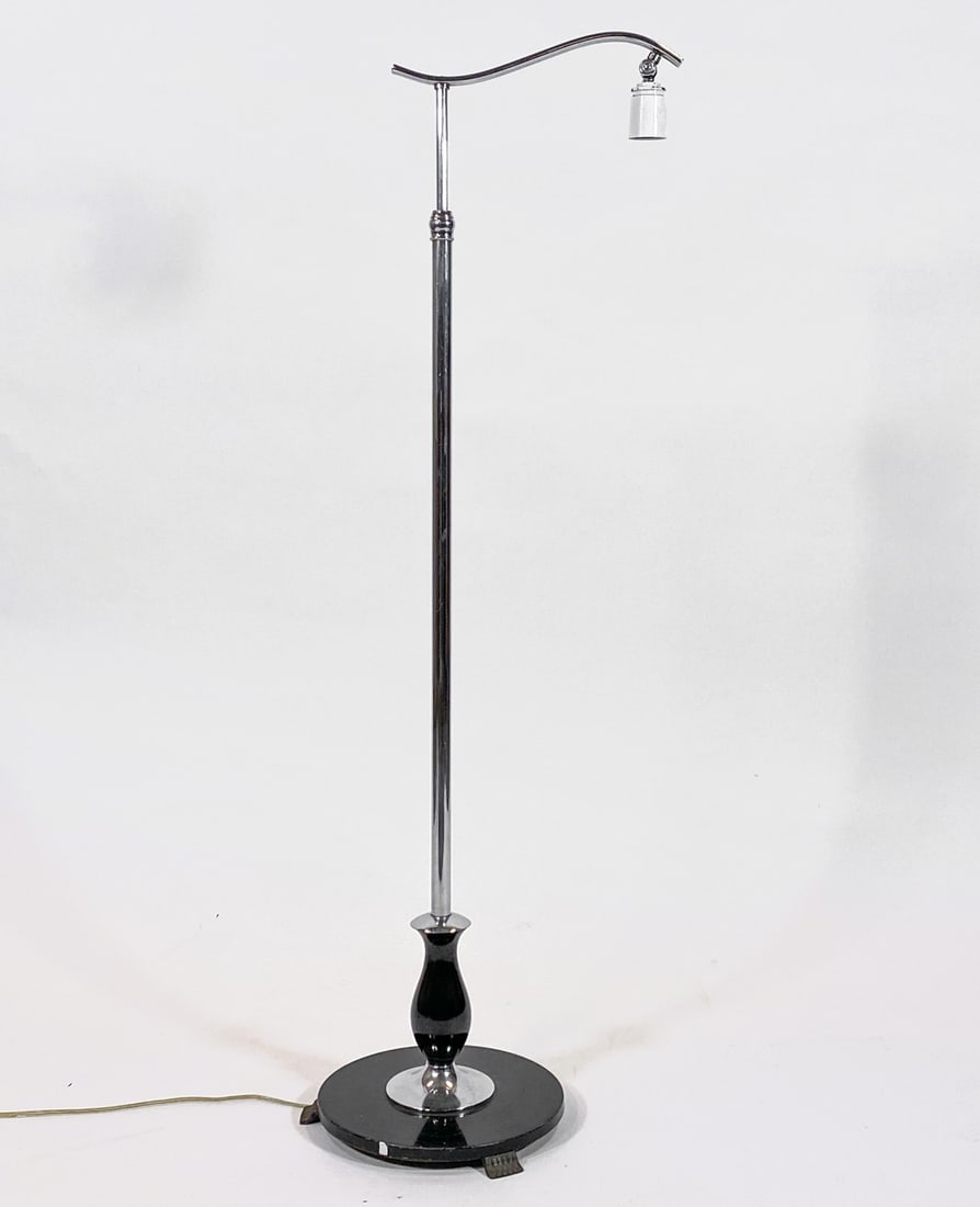 DANISH DECO STYLE CHROME FLOOR LAMP (1 of 1)