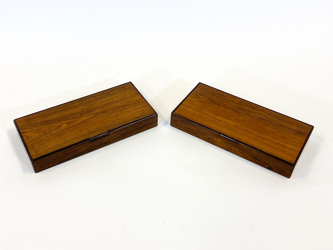PAIR OF DANISH ROSEWOOD DESK BOXES C. 1960S (1 of 9)