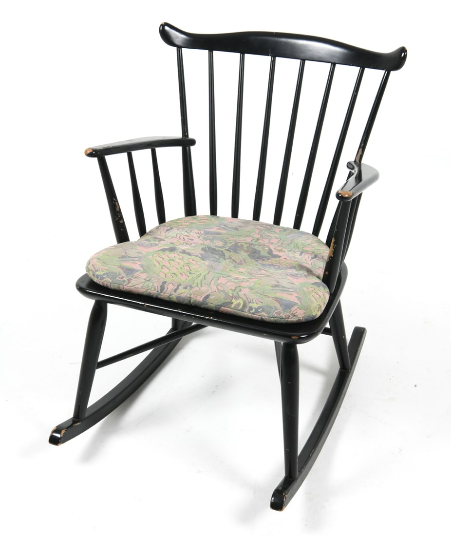 BORGE MOGENSEN FOR FDB PINE ROCKING CHAIR C. 1960S (1 of 16)