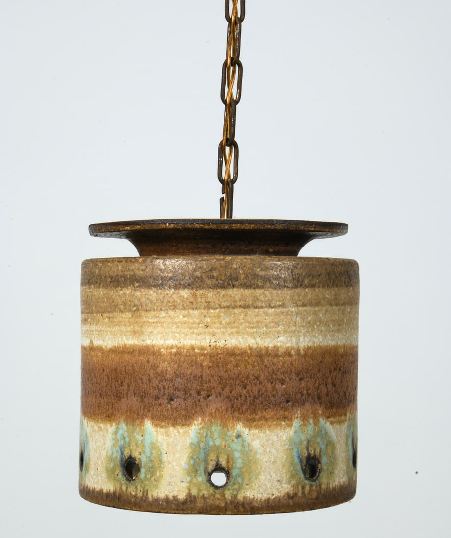 DANISH CERAMIC PENDANT LIGHT C. 1970S (1 of 15)