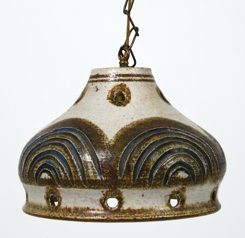 DANISH CERAMIC PENDANT LIGHT C. 1970S (1 of 16)