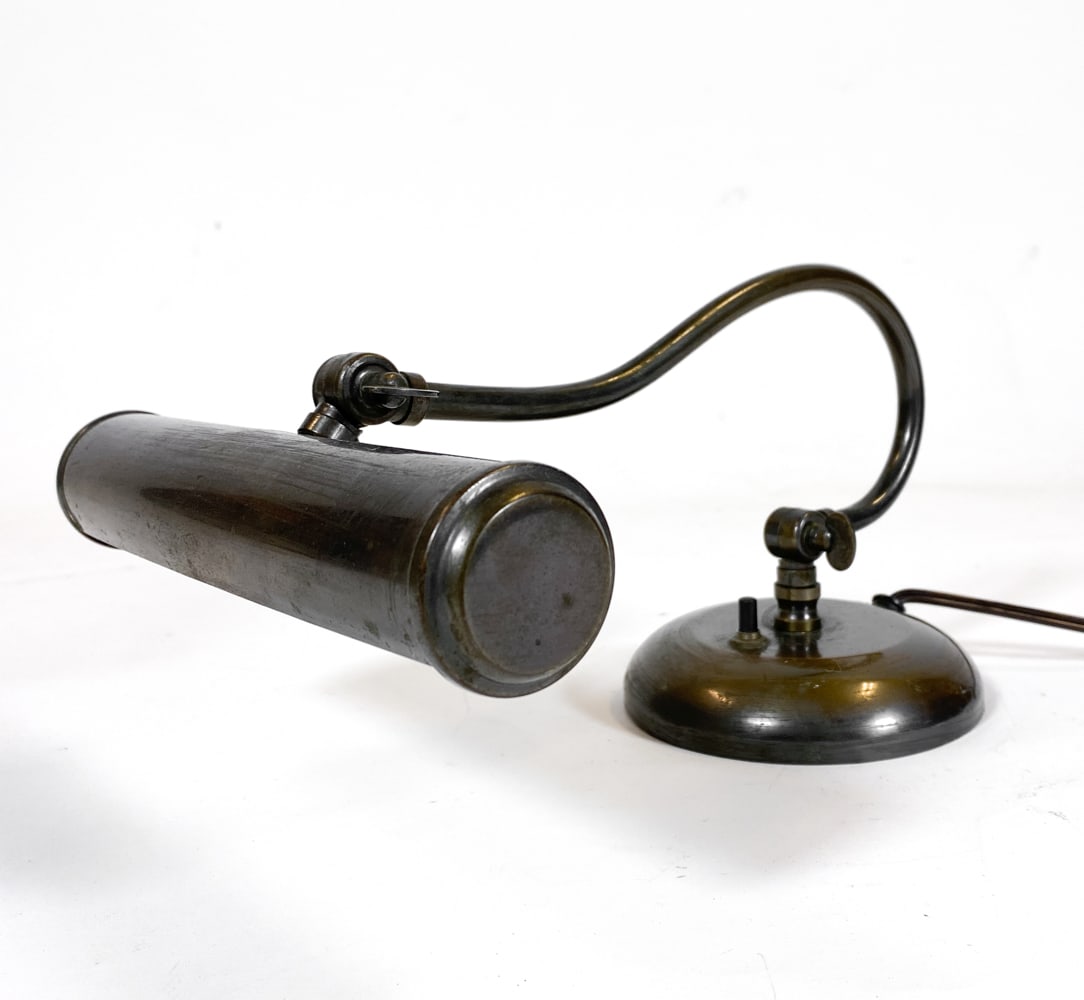 DANISH BRASS TABLE PIANO LAMP C. 1970S (1 of 12)