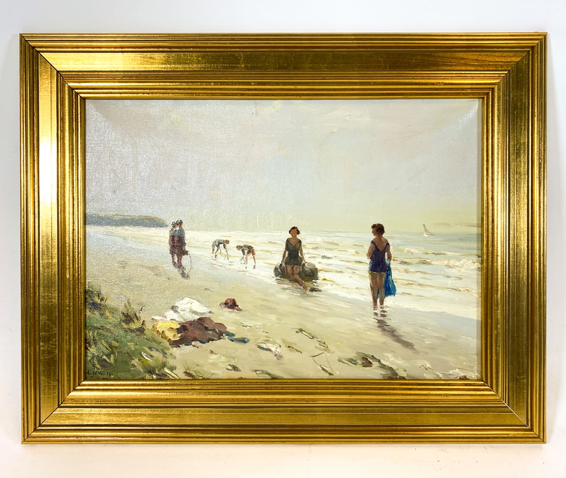 AAGE WERNER (20TH C.) BEECH SCENE O/C (1 of 1)