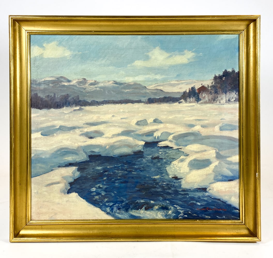 AKSEL P. KNUDSEN (1903-1992) SNOWY LANDSCAPE O/C (1 of 1)