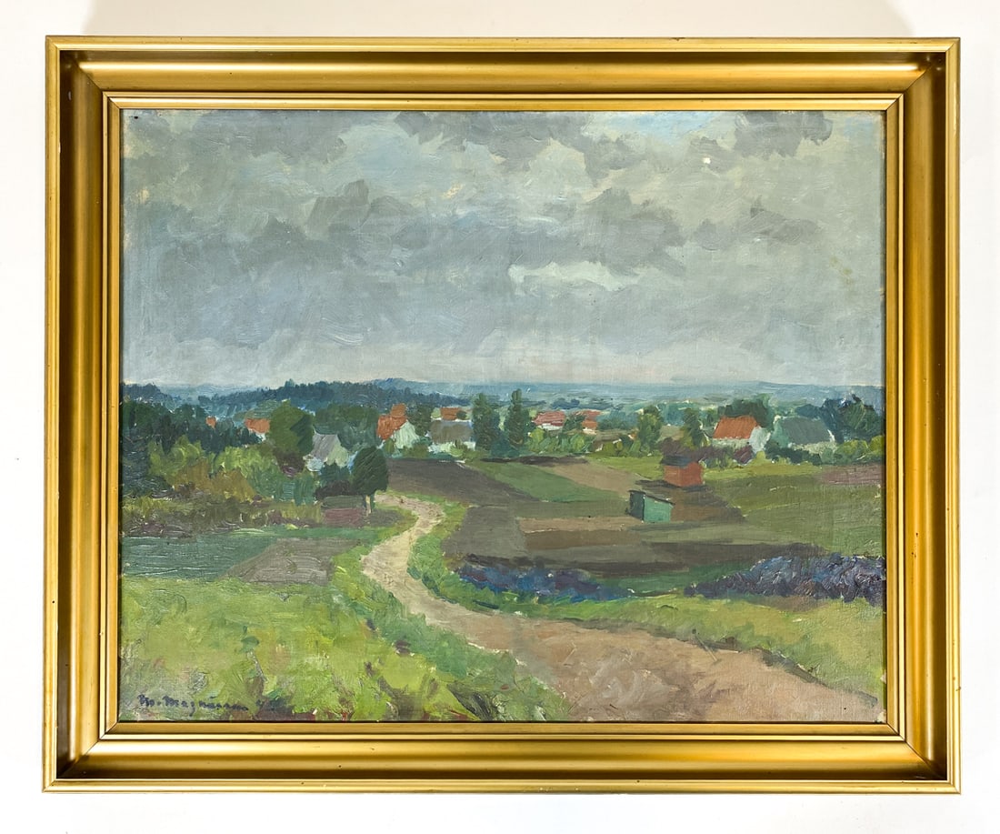 M. MAGNUSSEN (20TH C.) LANDSCAPE OIL ON CANVAS (1 of 8)