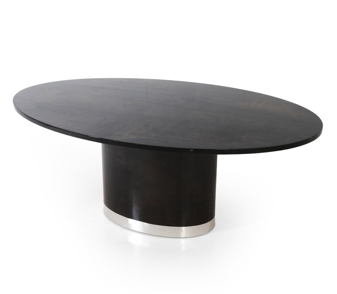 ALDO TURA ITALIAN GOATSKIN LACQUERED DINING TABLE (1 of 16)