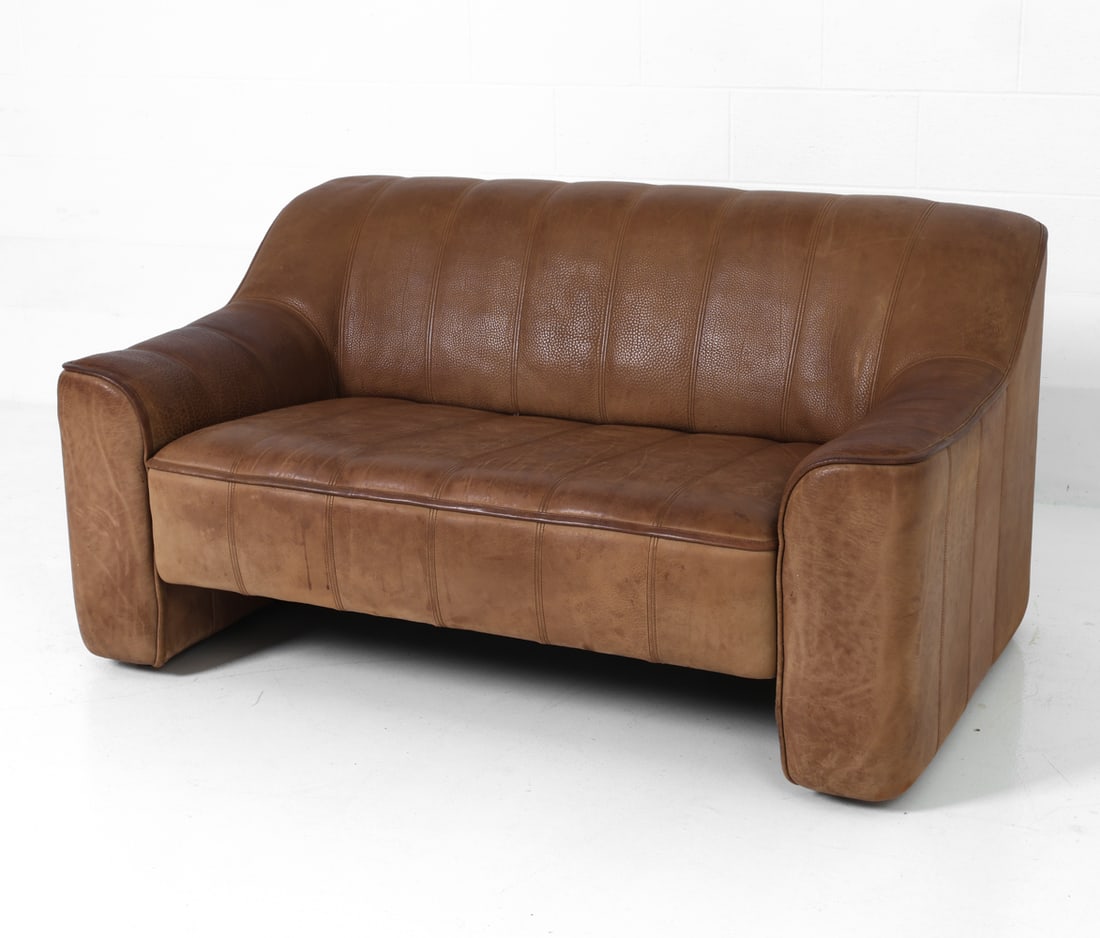 DE SEDE DS-44 SWISS LEATHER LOVESEAT C. 1970S (1 of 18)