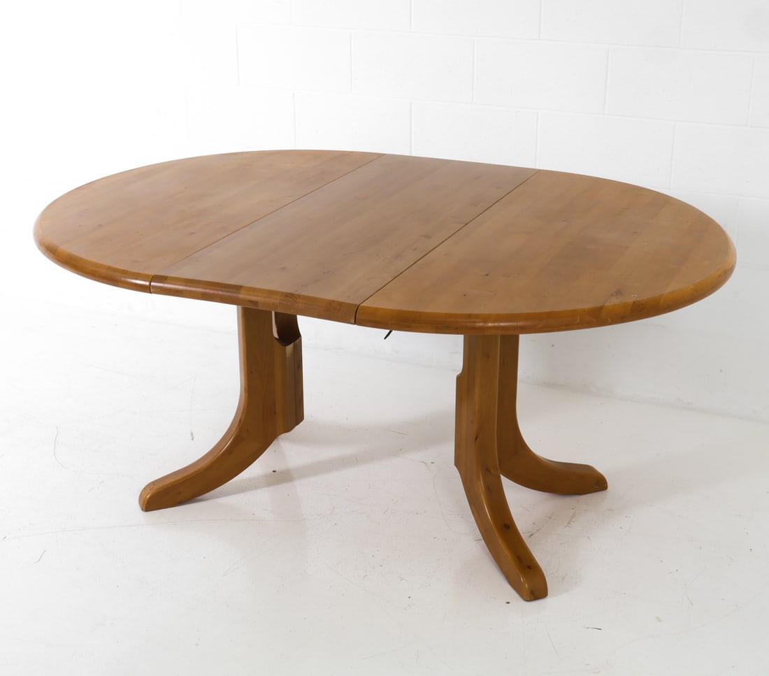 STYLE OF DAUMILLER DANISH BEECH DINING TABLE 1970S (1 of 19)